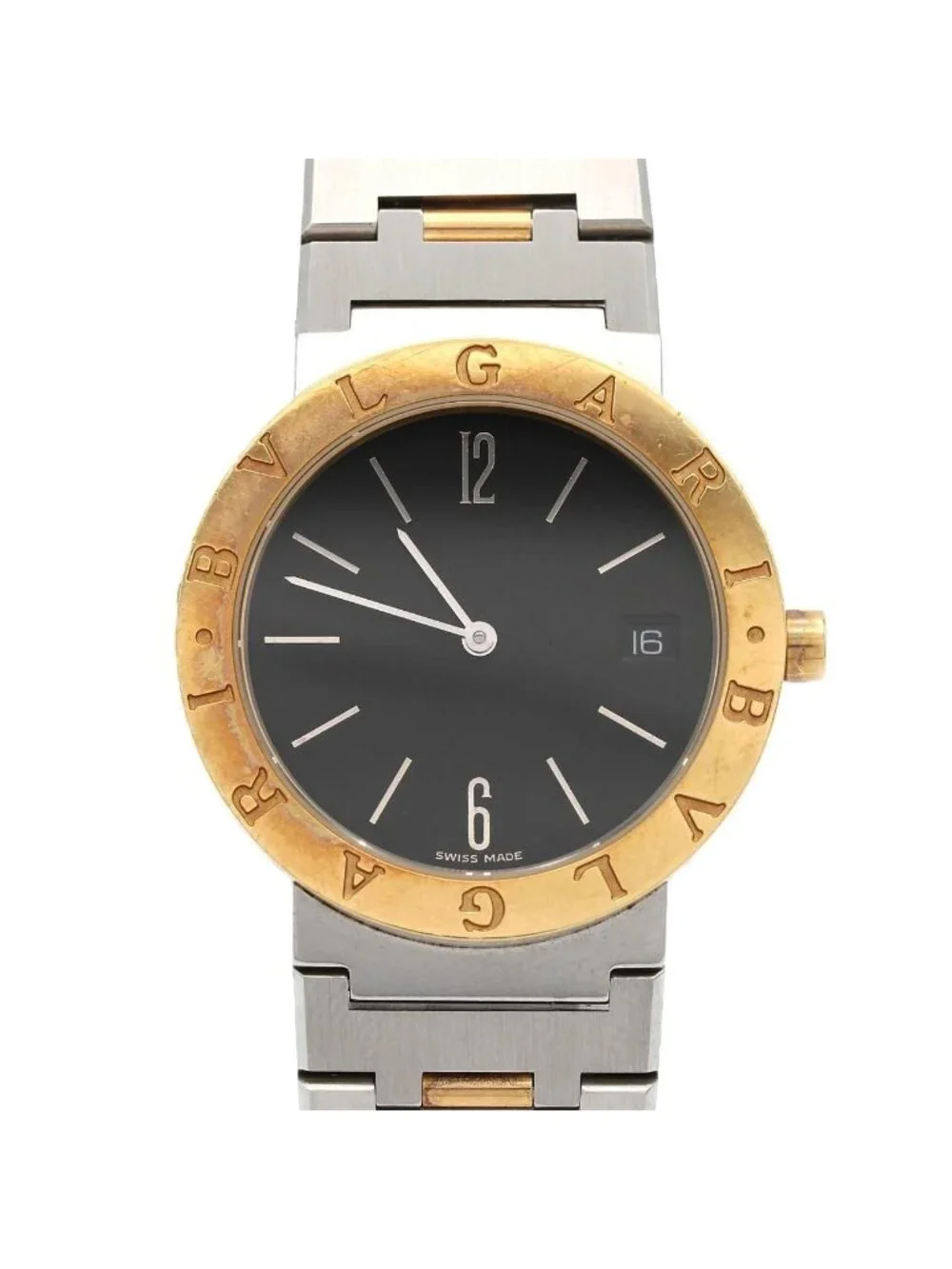 Bvlgari Stainless Steel Yellow Gold Quartz Watch